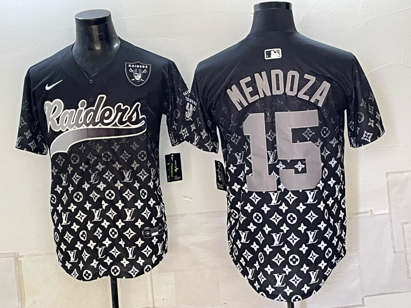 Men 2026 Oakland Raiders #15 Mendoza black Nike Limited NFL Jersey 0912005